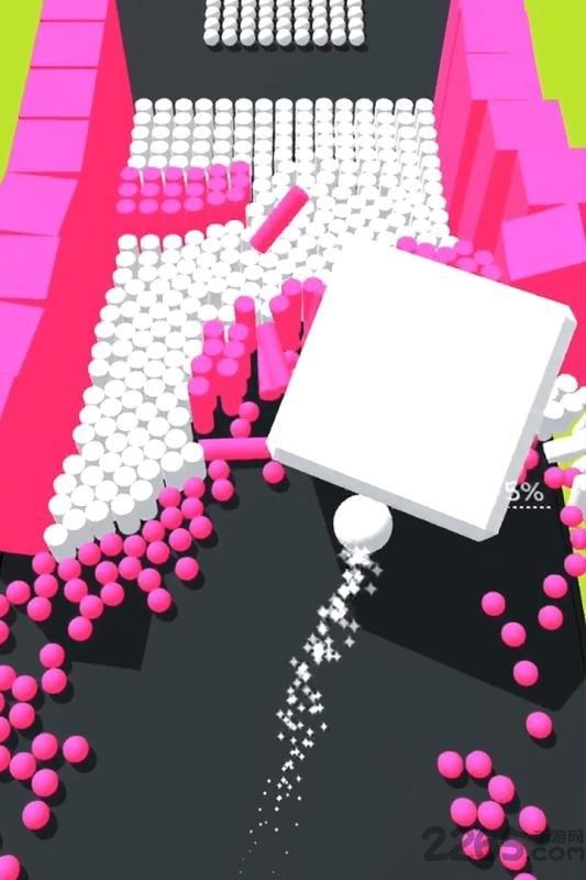 彩色躲避球球3d官方版下载,彩色躲避球球3d,躲避球游戏,反应力游戏